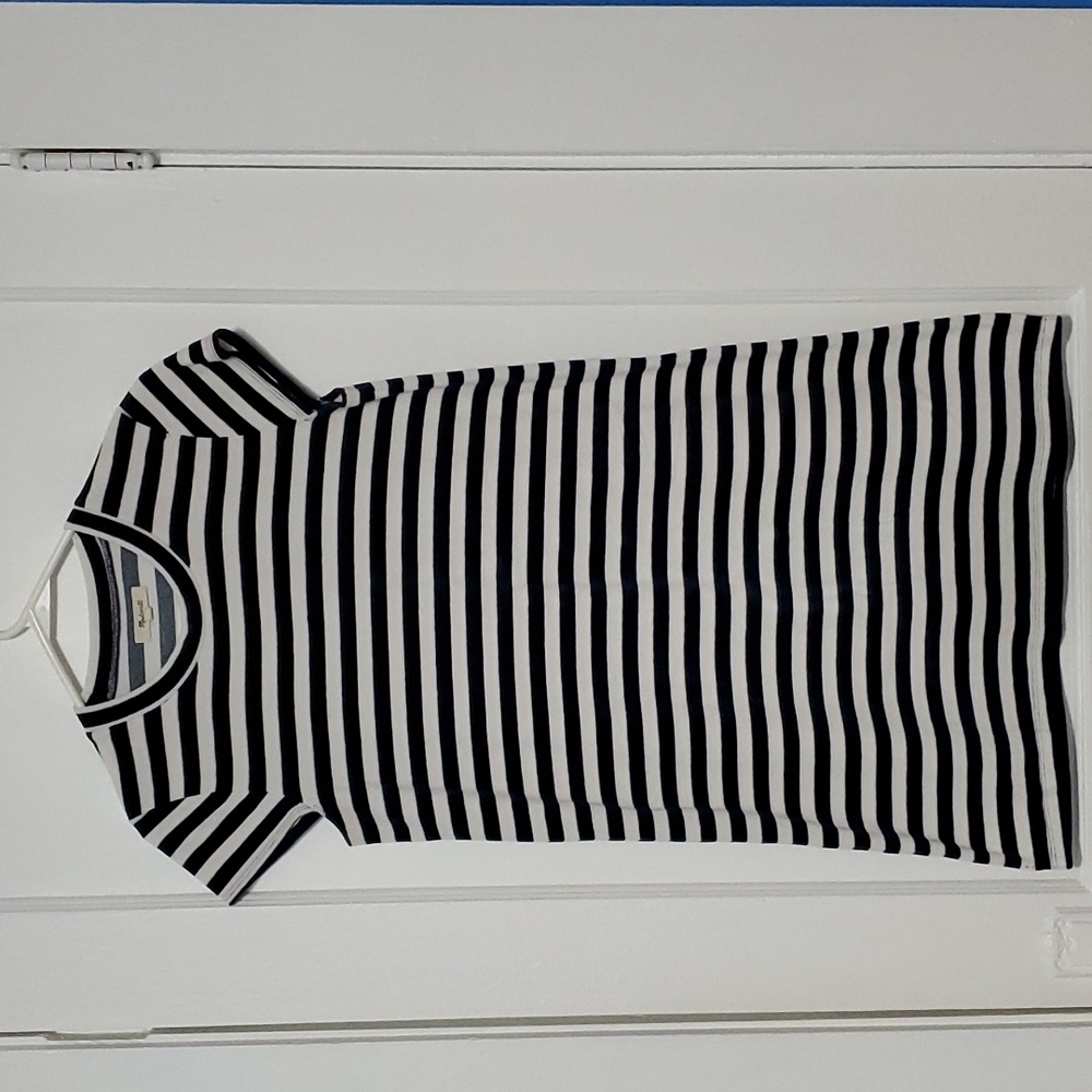 Madewell Stripe Soft Short Sleeve Dress Size S - Picture 1 of 8
